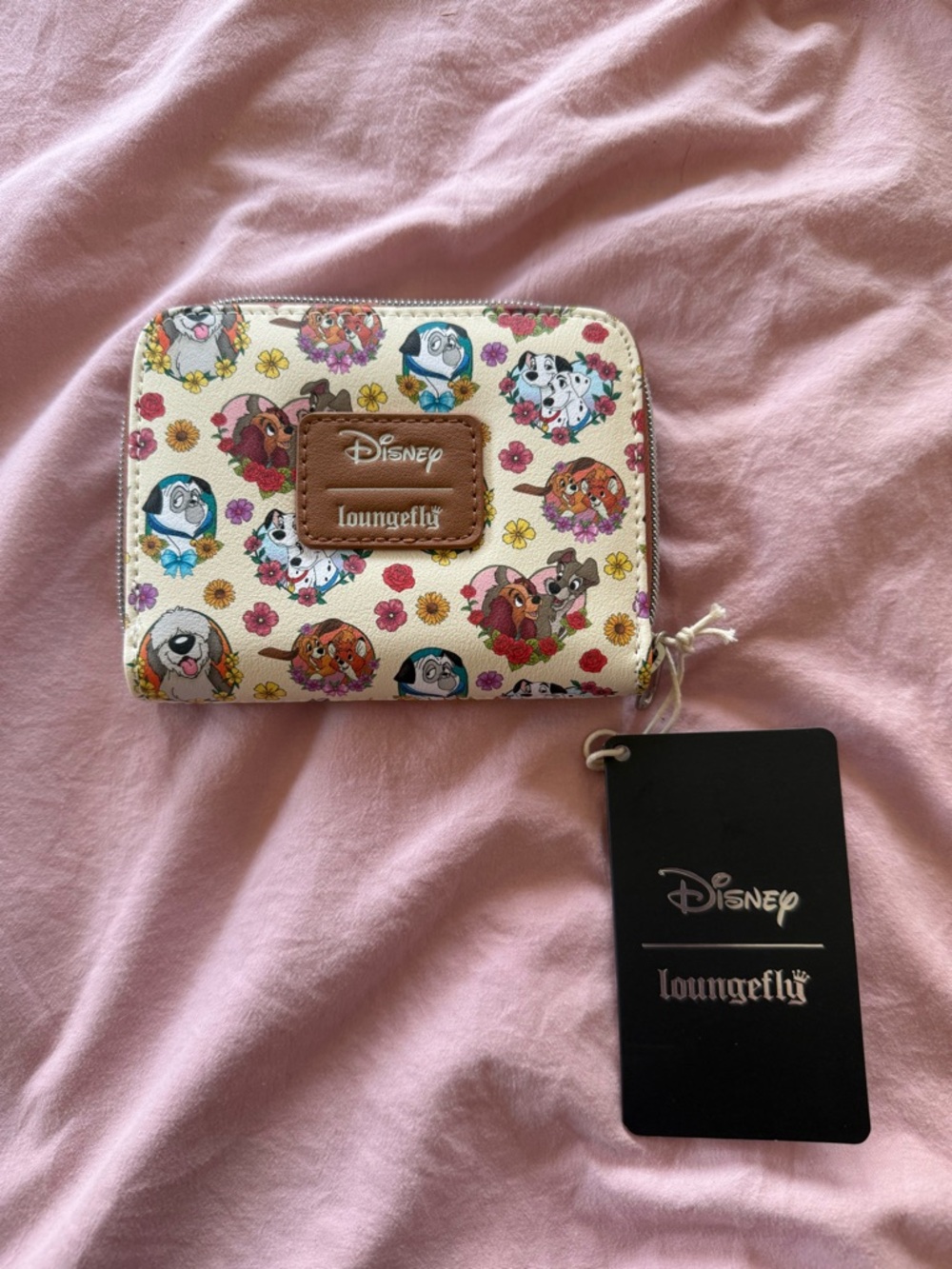 Loungefly Disney Dogs Floral Zip Wallet